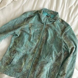 Dialogue Faux Leather Snakeskin vintage jacket